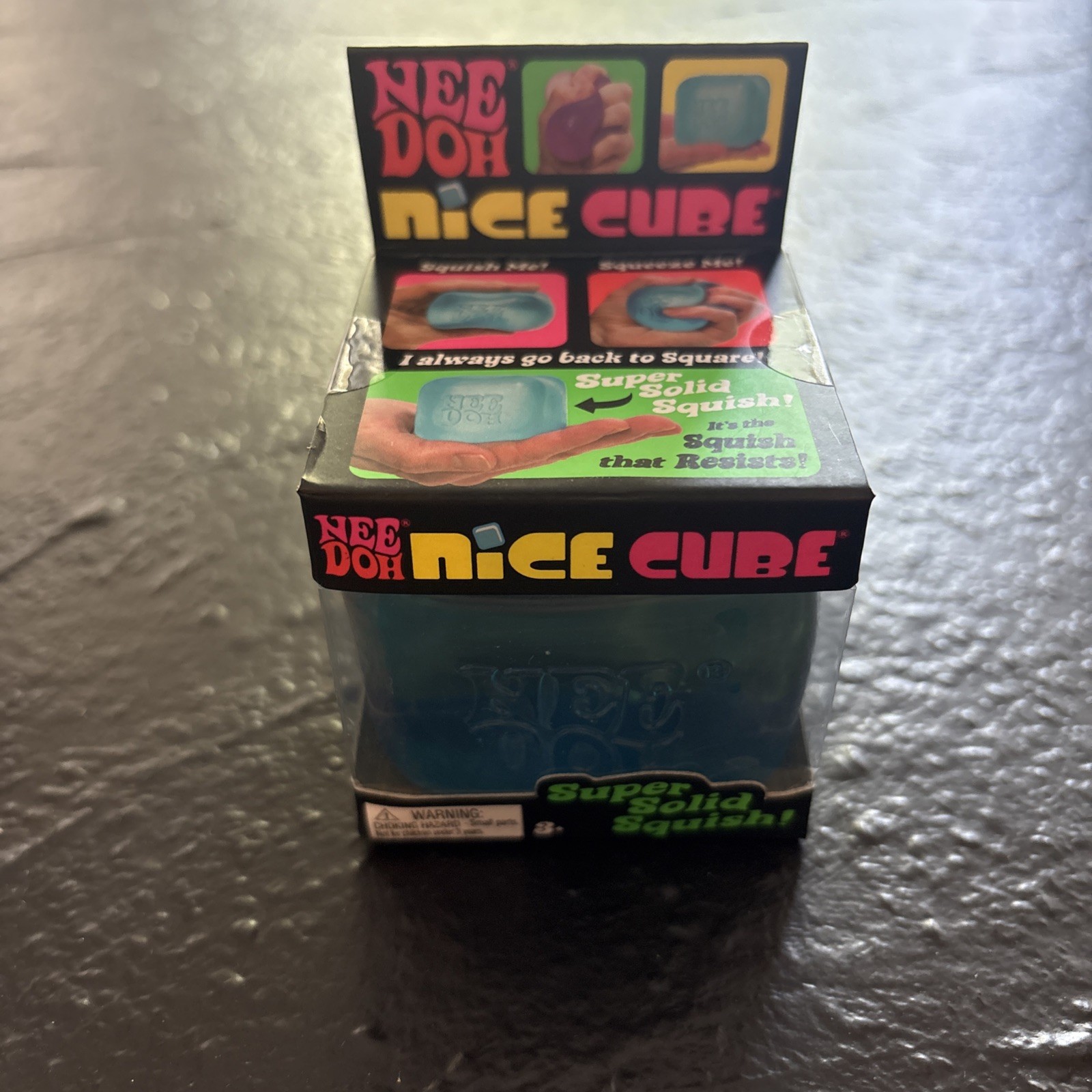 NEE DOH NICE CUBE SUPER SOLID SQUISH BLUE SCHYLLING 3+ BRAND NEW SEALED IN BOX
