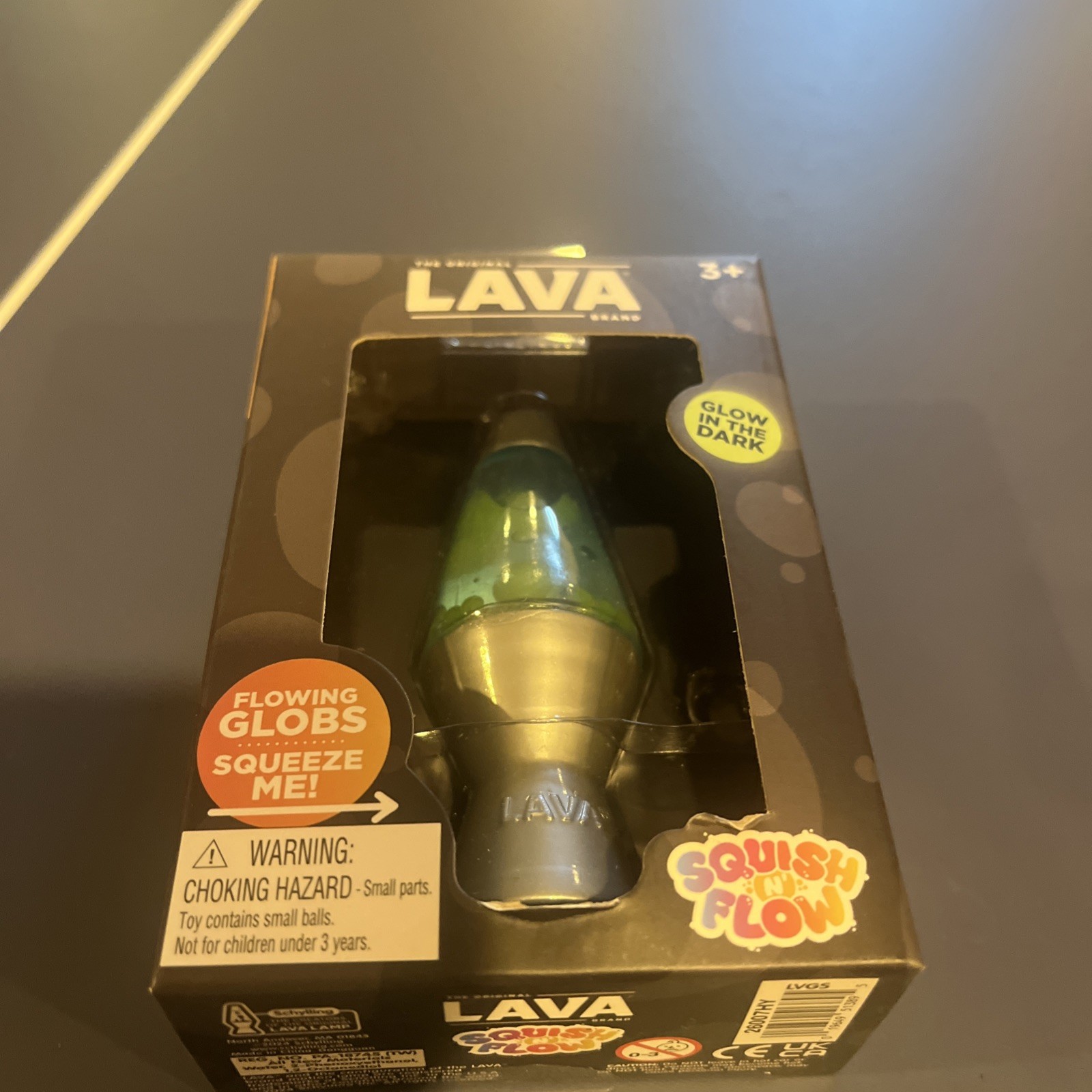 Schylling Lava Lamp Squish N Flow Squishy NeeDoh Glow In The Dark Rare New