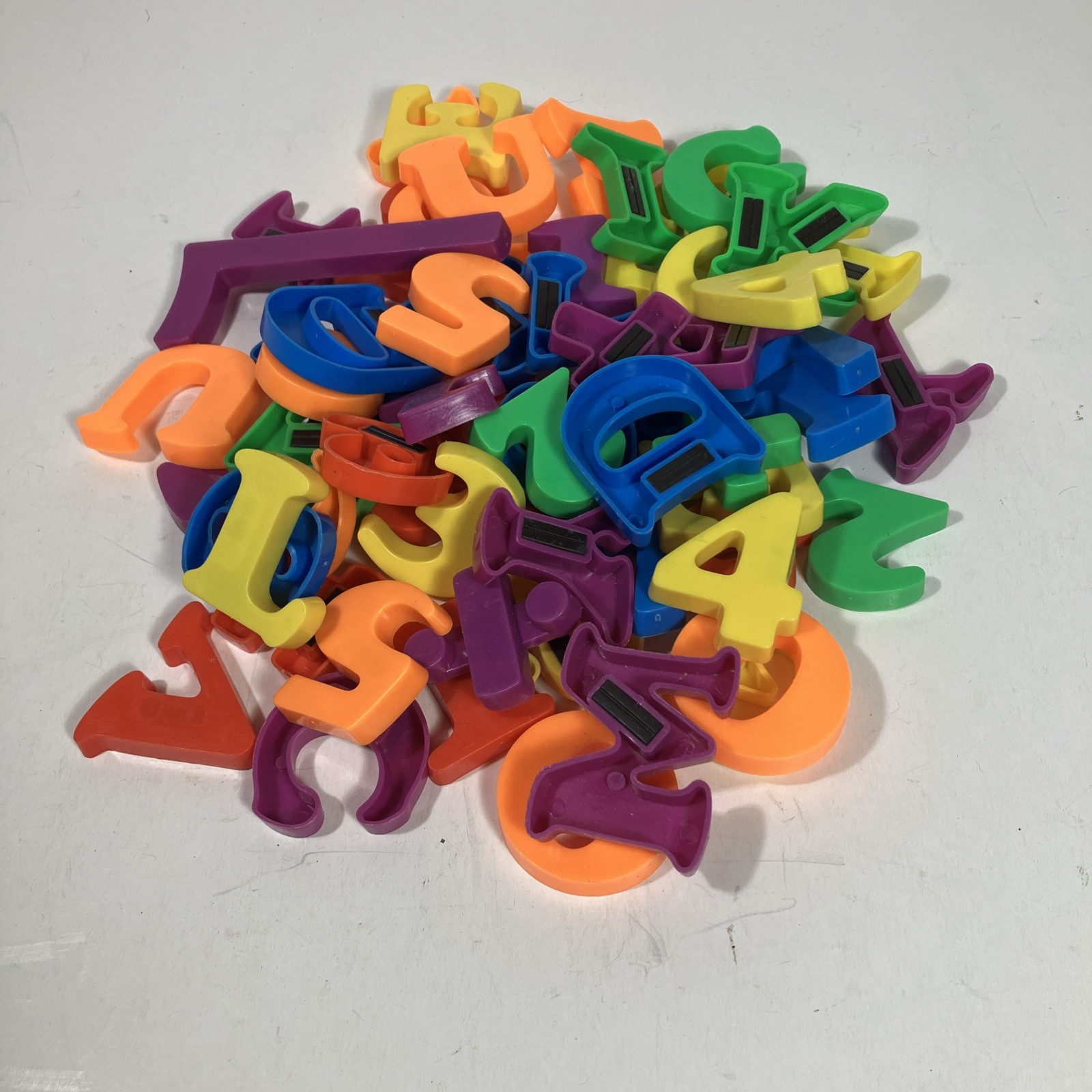 Vintage Plastic Magnetic Alphabet Letters-Multicolor Children Learning