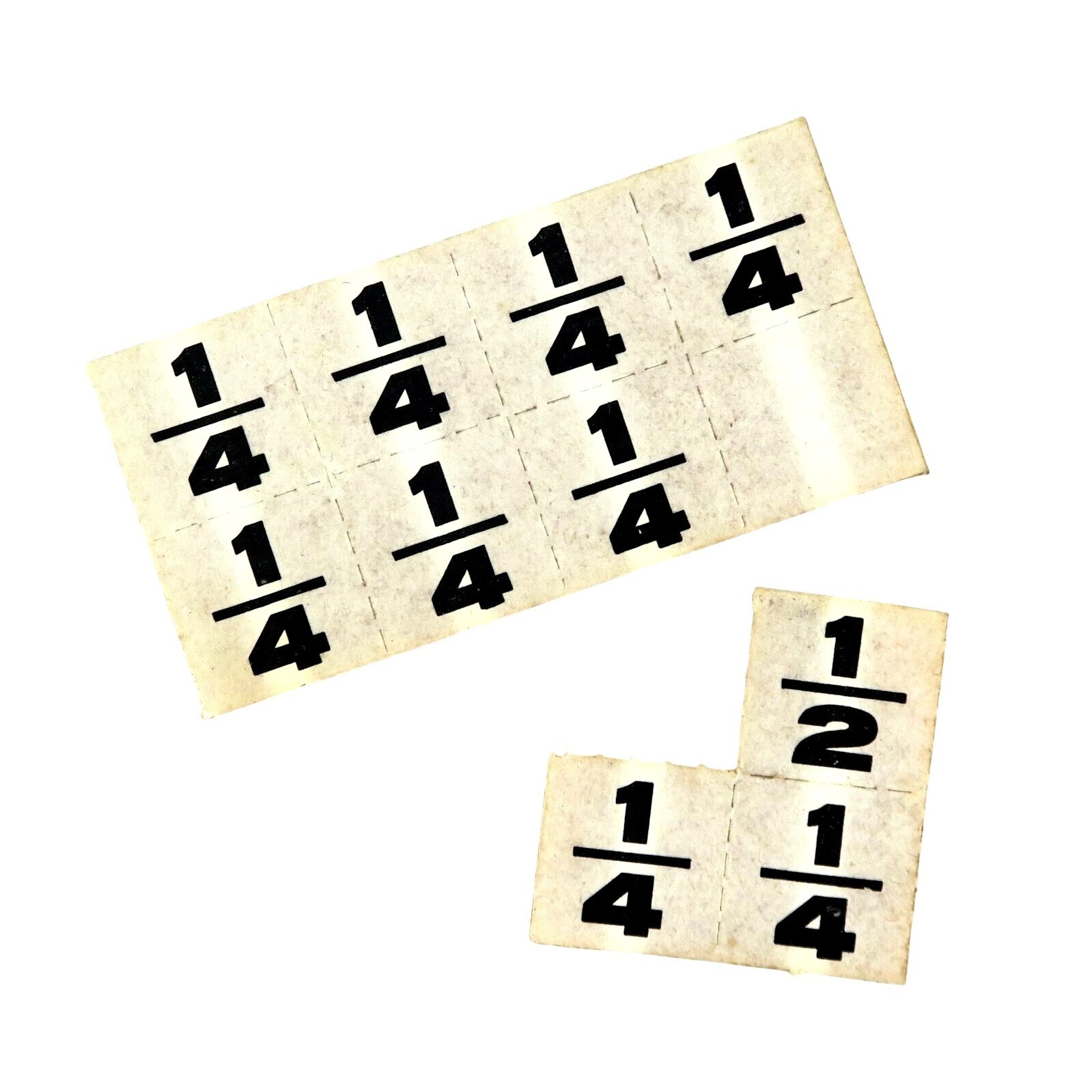 1960s Instructo Fractional Parts Felt Set – Mixed Shapes – Instruction Sheet