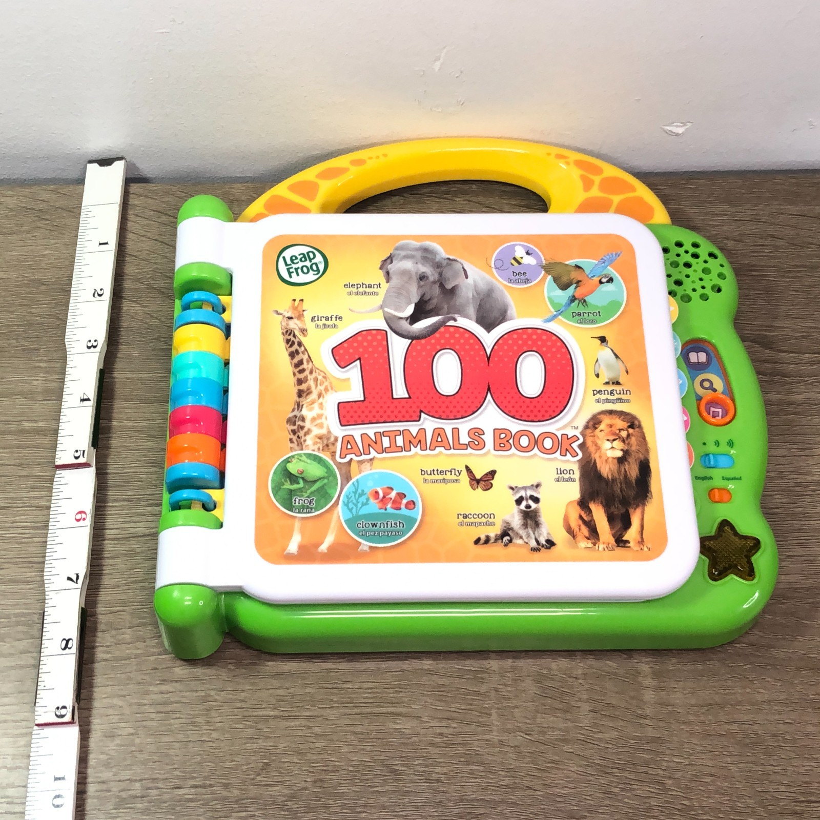 Leap Frog 100 Animals Book English Spanish Electronic Learning Toy 2020 Works 8″