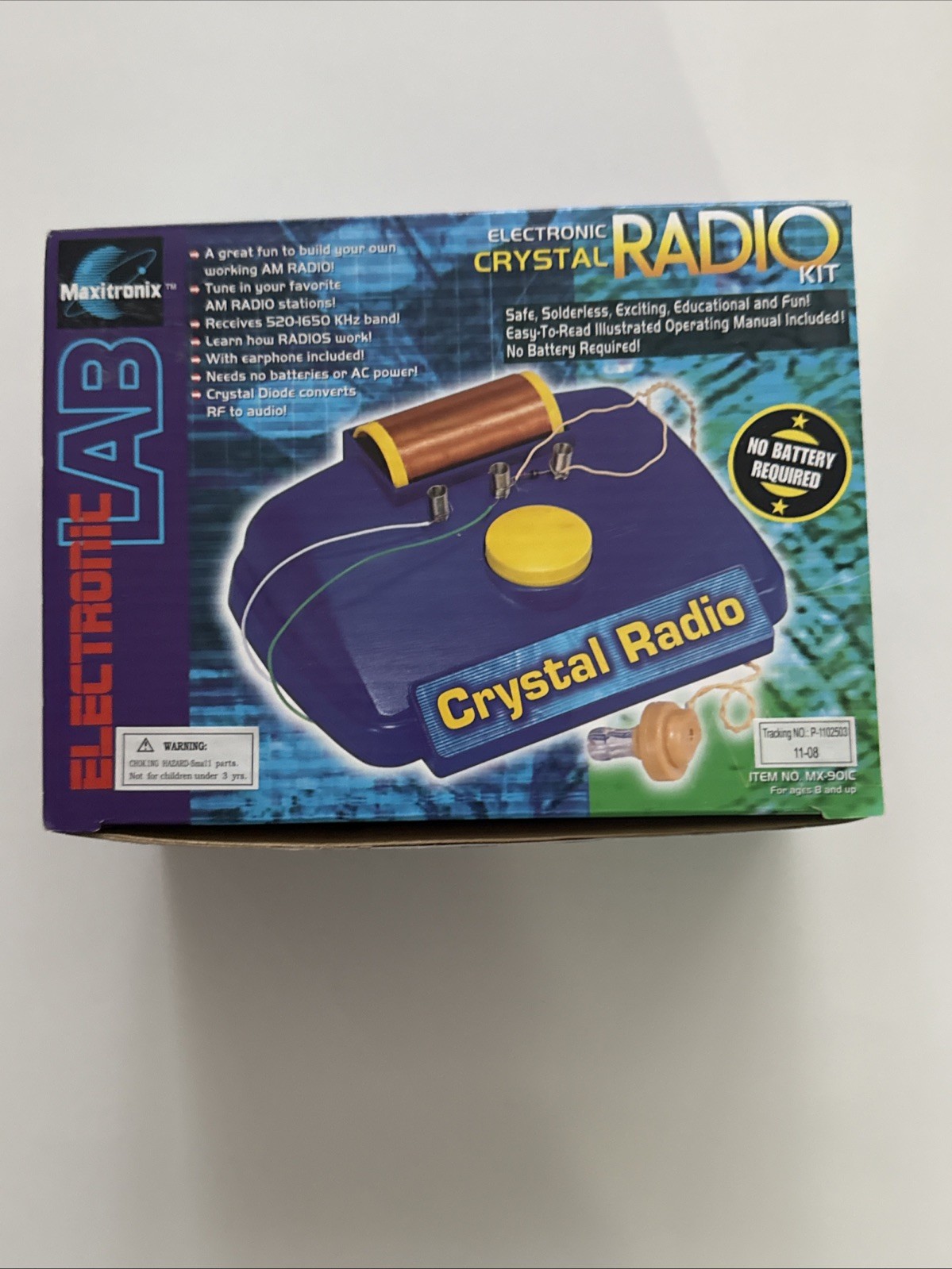 Electronic Crystal Radio Kit by Electronic LAB, Age 8-11 Years