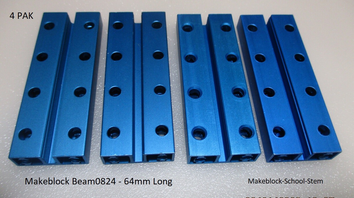 4 PAK * Makeblock Beam 0824-064 24mm x 64mm * 6061 aluminum