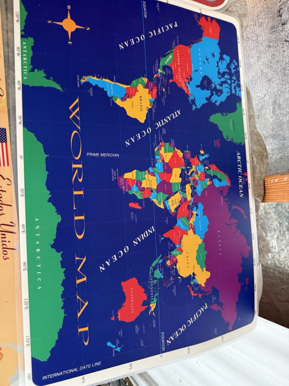 Vintage Laminated Kids Learning Home School Place Mat – Lot of 5- Reversible
