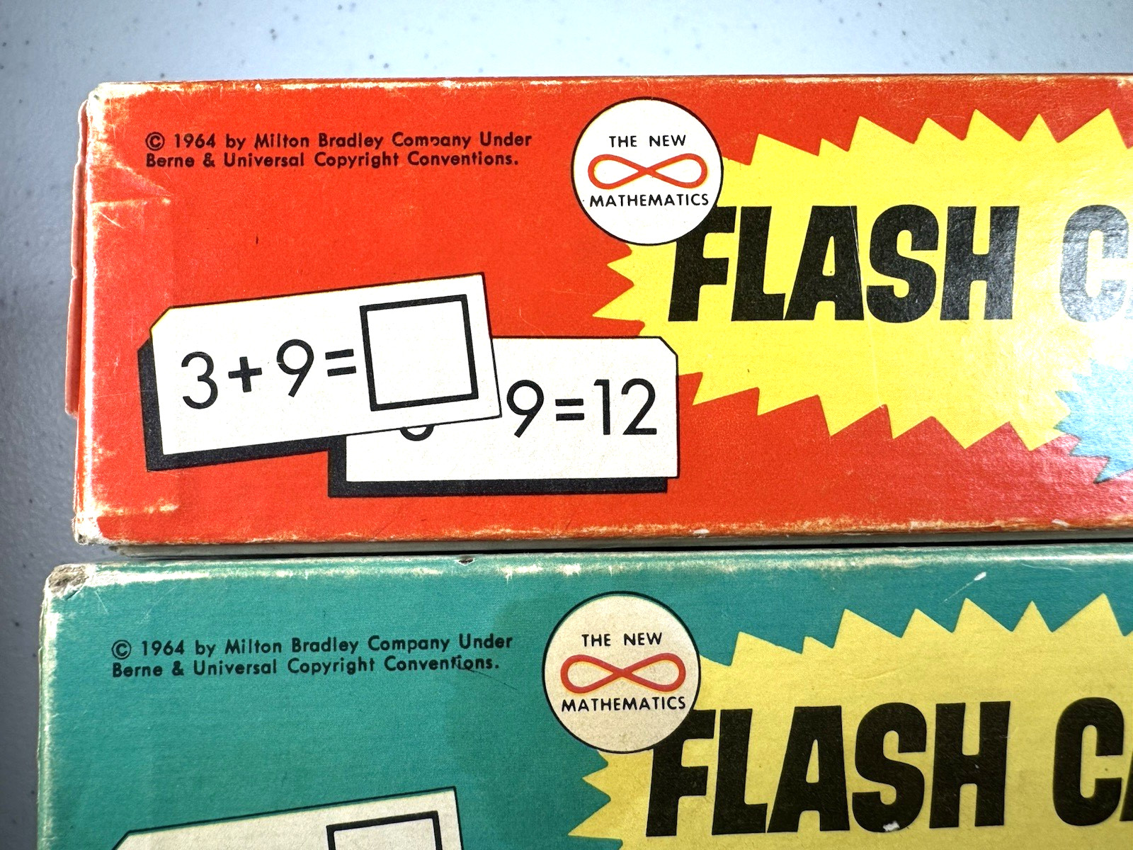 VTG 1964 Milton Bradley Addition & Subtraction Flash Cards Gr/2-6 Full Set USA