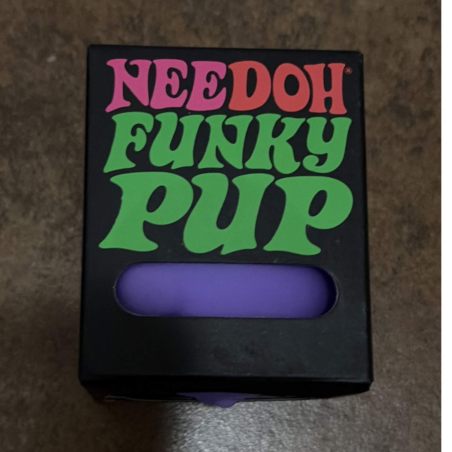 NeeDoh Funky Pup Tactile Squish Squeeze Toy Purple 3+