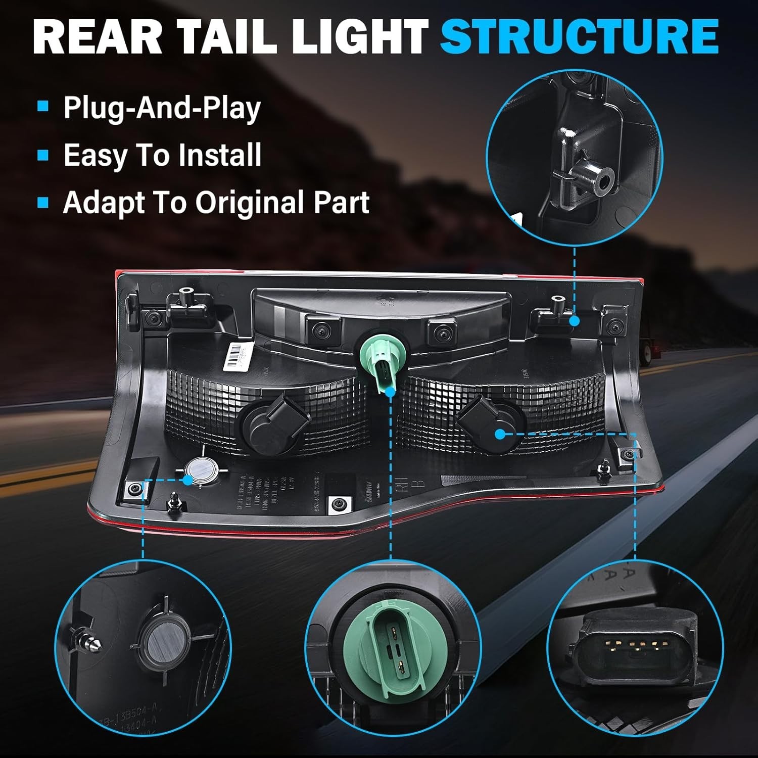 Tail Light Assembly Compatible with 2017 2018 2019 Ford F-250 F-350 Super Dut…