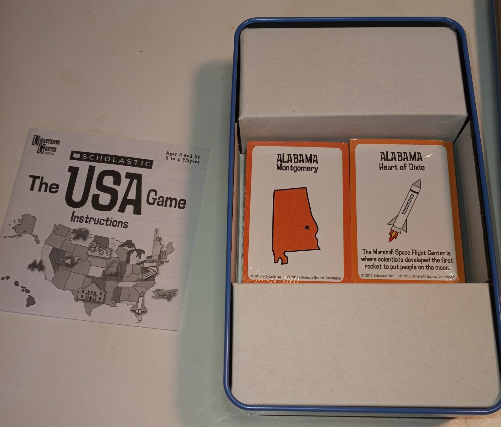 Scholastic The USA Game New In Tin University Games Educational Learn The States