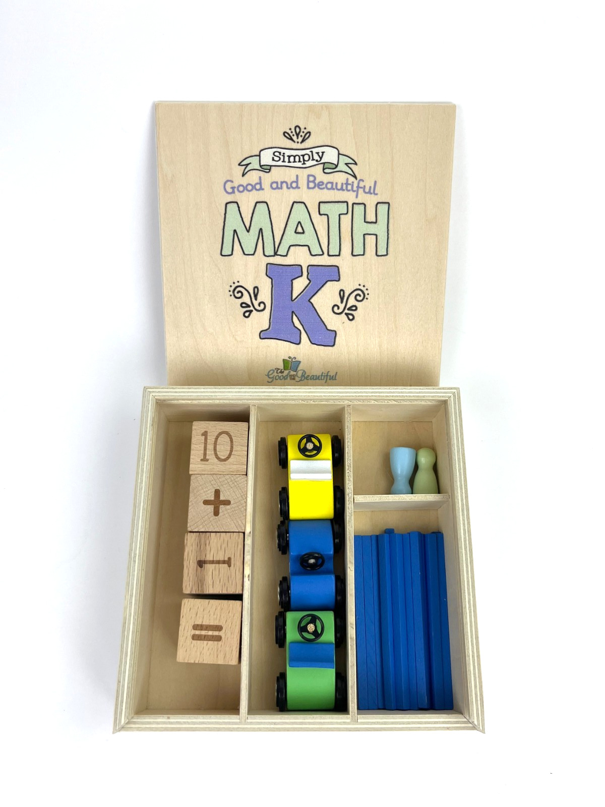 The Good and the Beautiful Simply Good and Beautiful Math K Wooden Box EUC