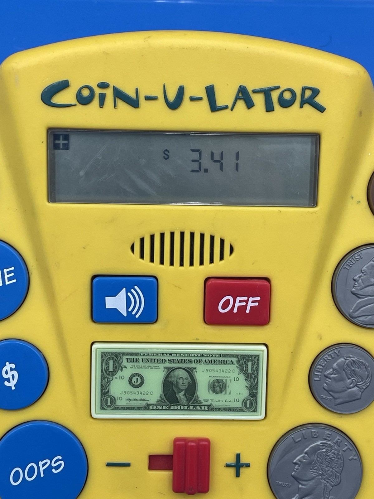 Vtg 1998 PCI Coin-U-Lator Electronic Coin Counting Calculator Educational Toy