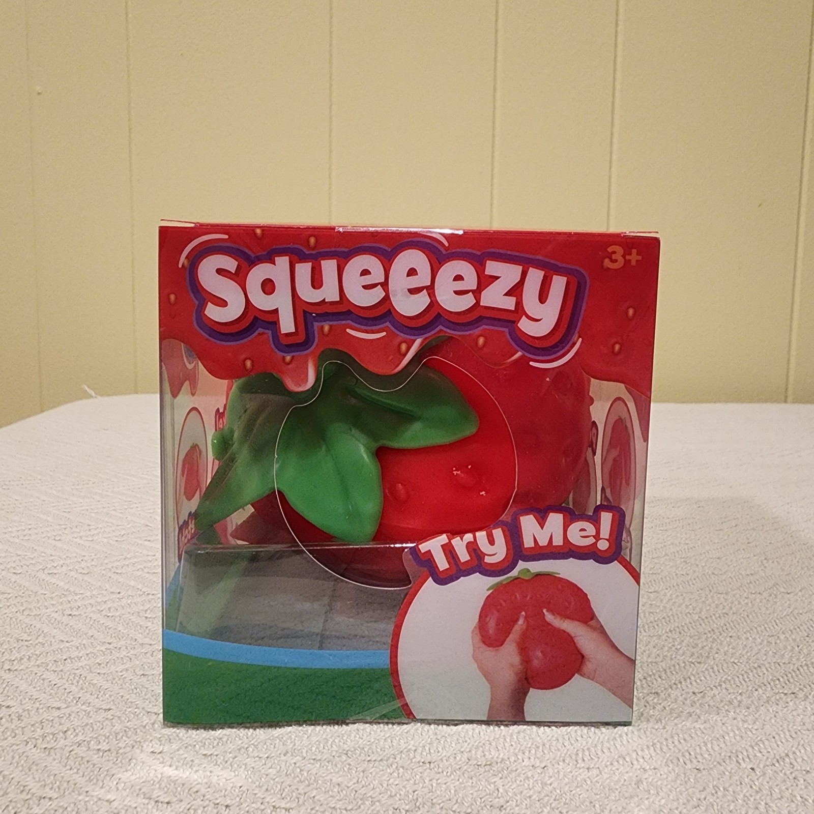🍓 Sunny Days Jumbo Squeezy Squeeezy Strawberry Squishy Toy Stress Relief Toy