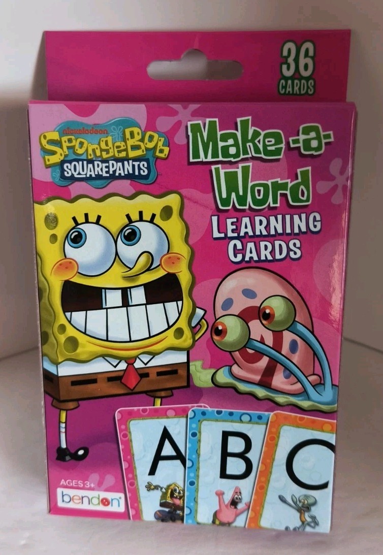 SpongeBob SquarePants Make-a Word Learning Cards Full Deck 36 Cards NEW! Free Sh