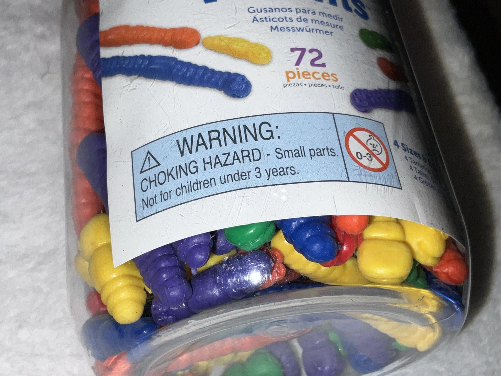 Learning Resources Measuring Worms 72 Pieces, Ages 3+ Toddler Learning Brand New