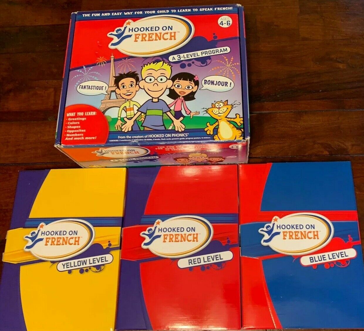 Hooked on French 3 Level Program Elementary School Homeschool Teacher Age 4-6 Yr