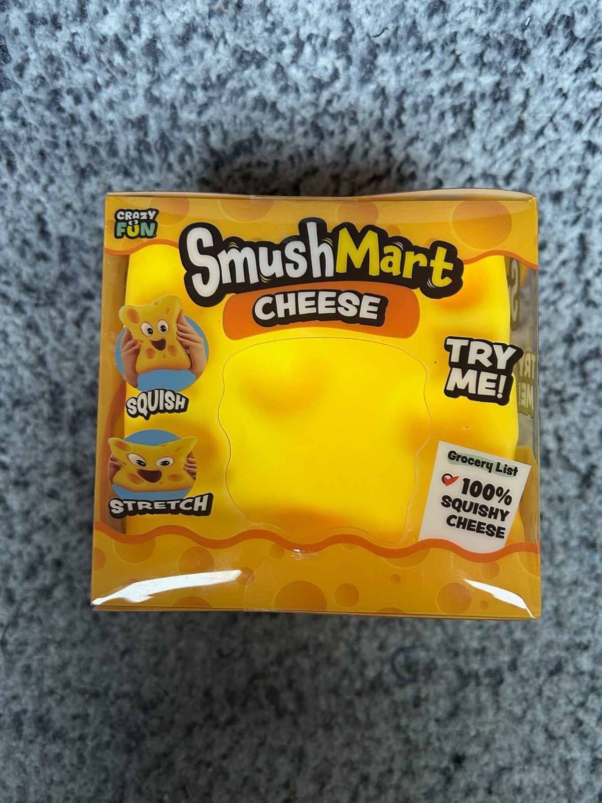 RMS Crazy Fun SmushMart Cheese Squishy Squeezy Stretch Sensory Toy TIK TOK VIRAL
