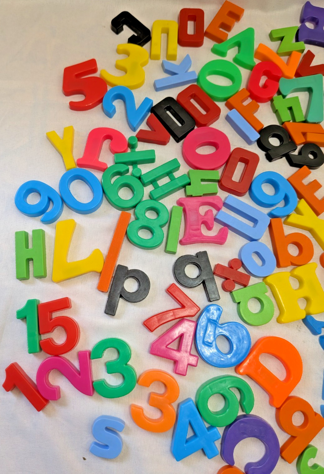 Vintage Magnetic Letters Numbers Lot Educational Math
