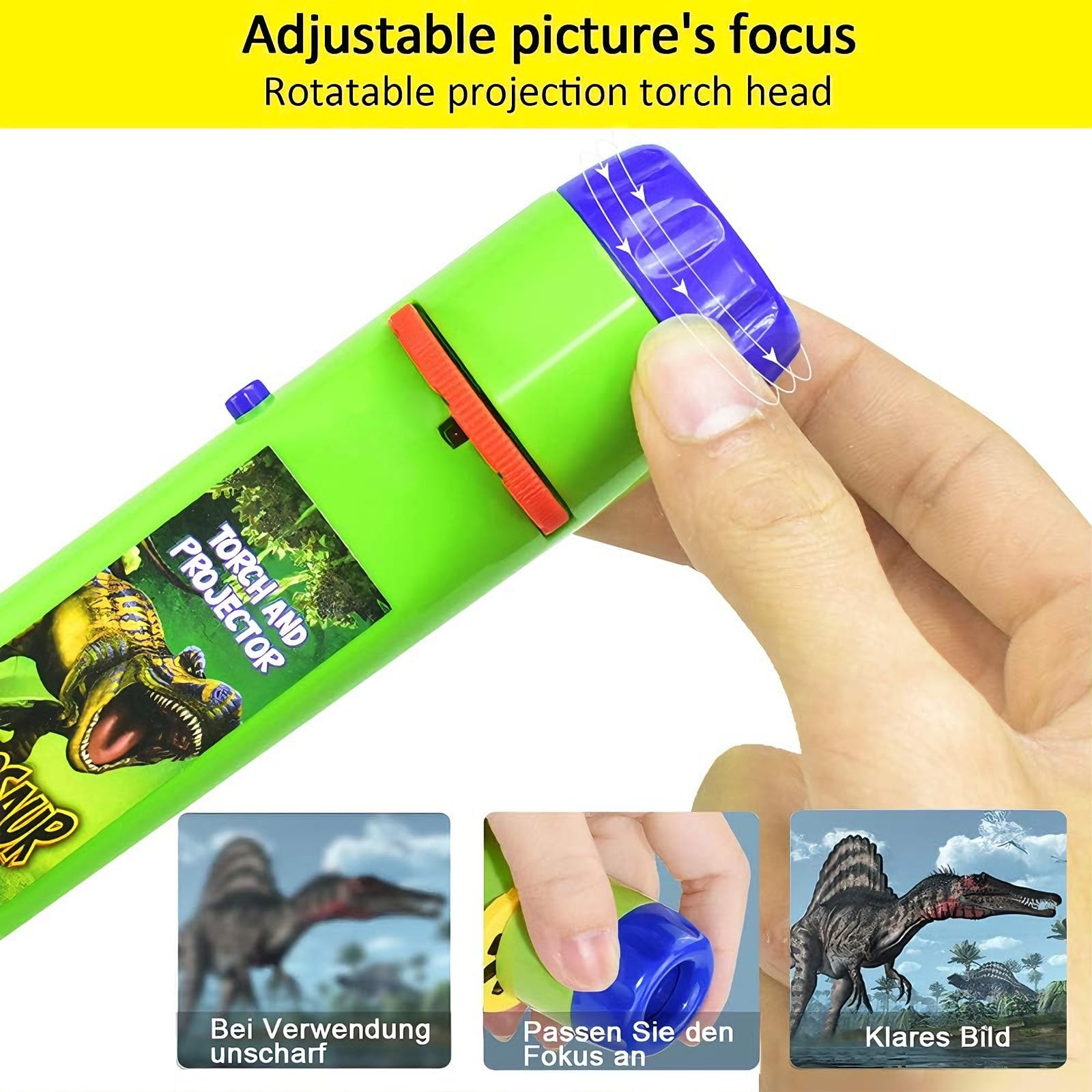HahaGo Torch Projector Projection Lighting Story Torches Light Toy Slide Lamp E