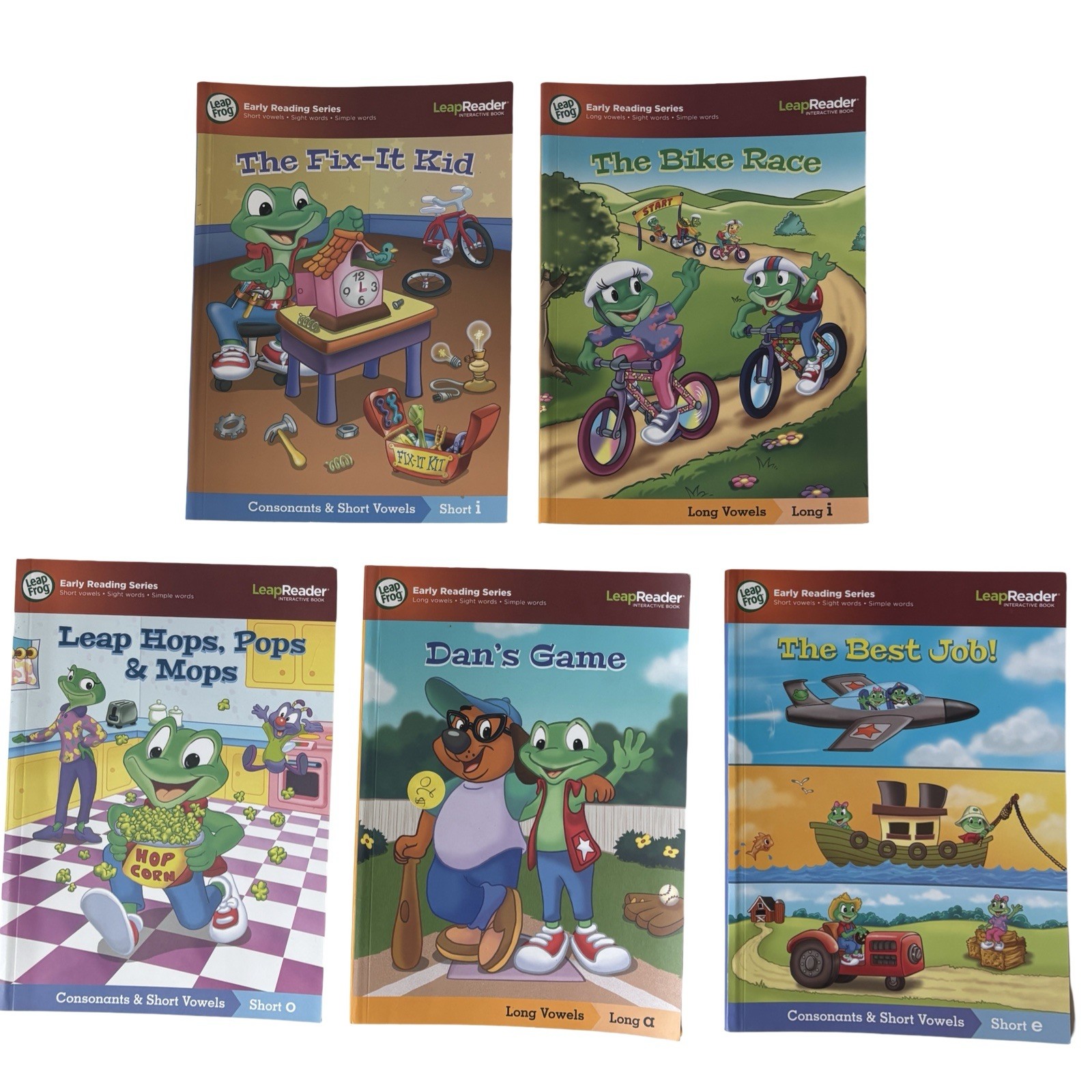LeapReader Early Reading Series 5-Book Set Phonics Learn To Read Frog