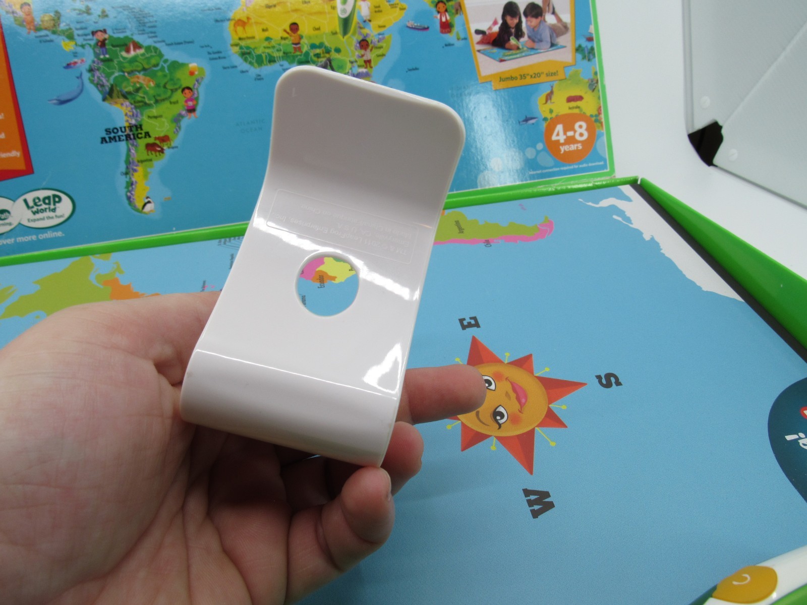 Leap Frog Interactive World Map 2 Sided Tag Read System Pen Included