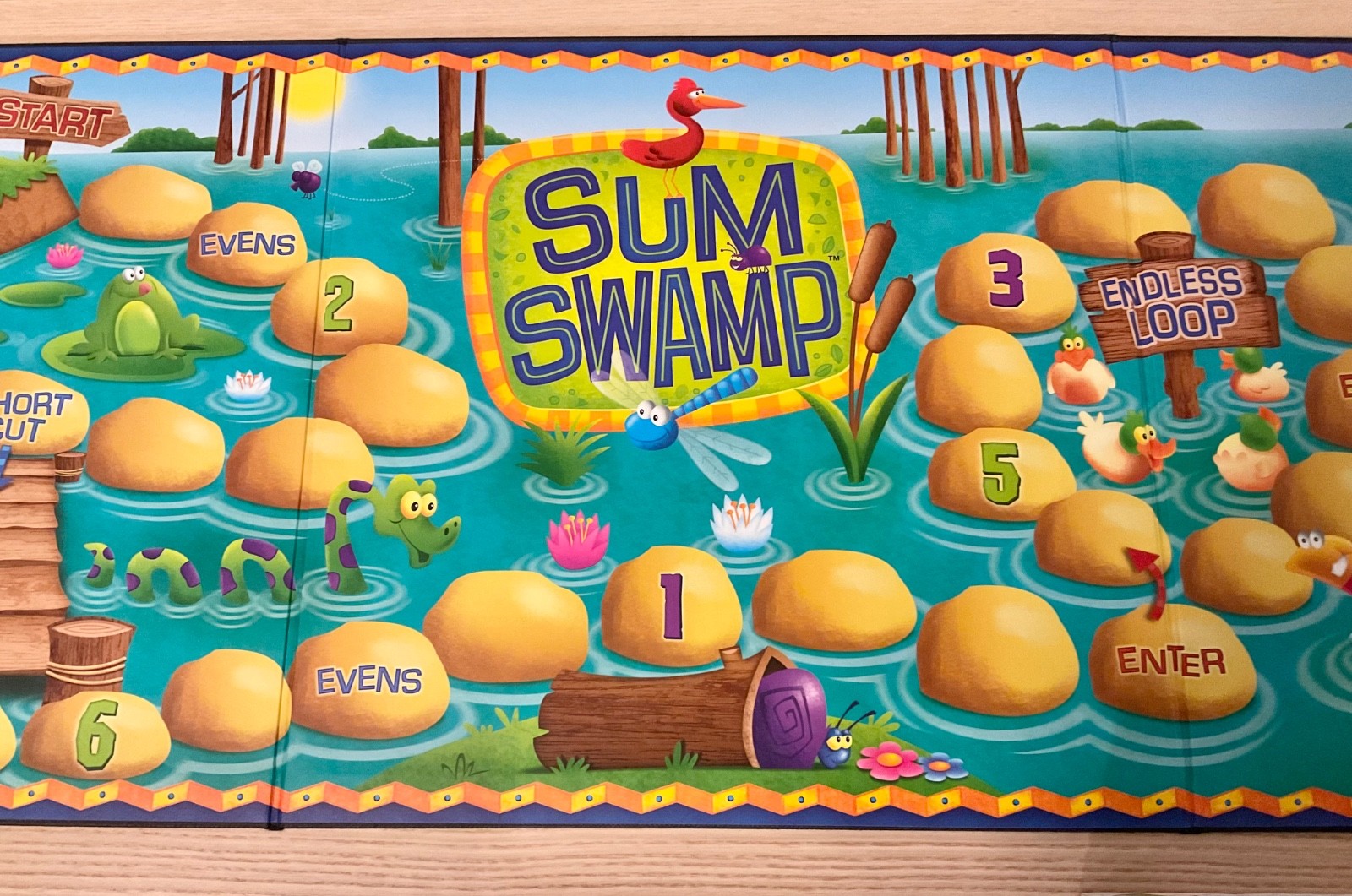 100% Complete Sum Swamp Add & Subtract Educational Board Game Preschool Toddler