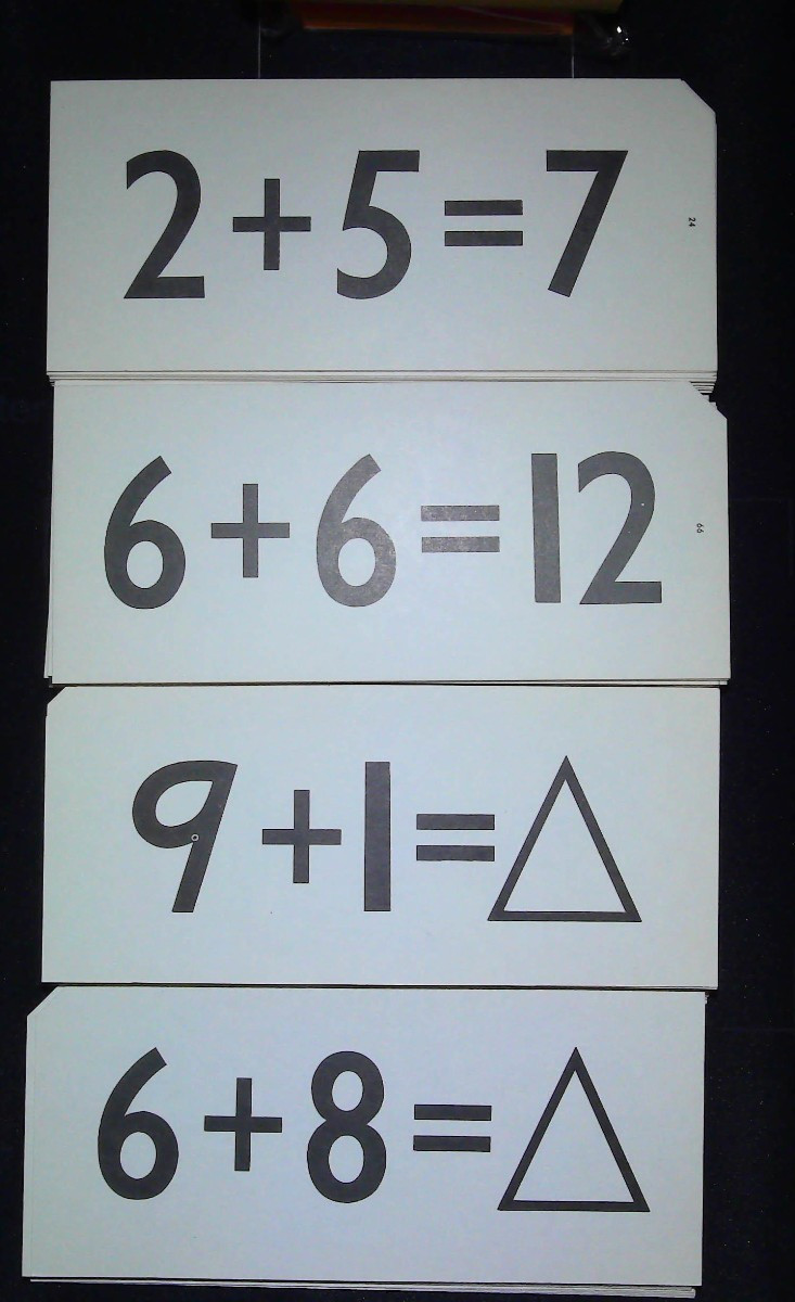 MILTON BRADLEY Flash Cards Addition New Math Vintage 1964 Grades 2-6 Home School