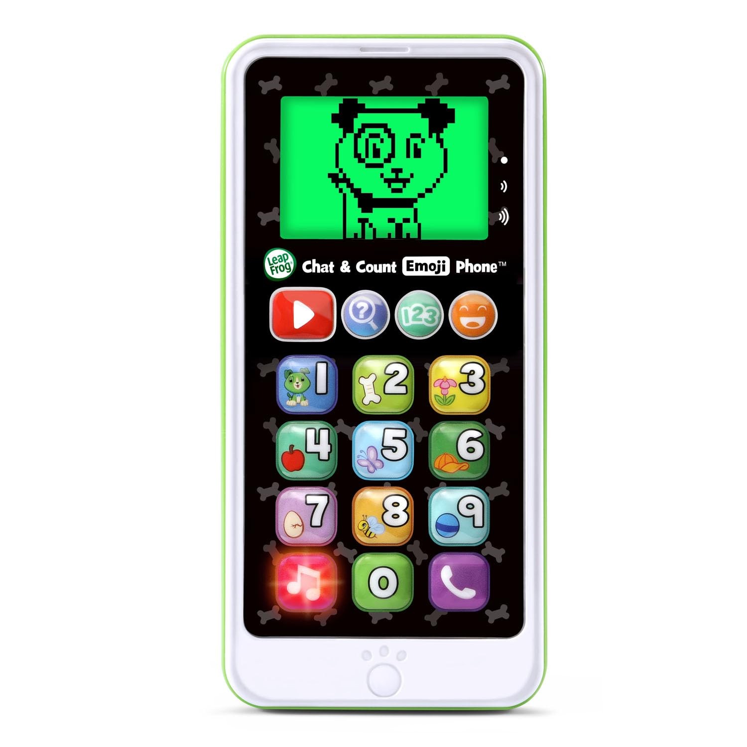 LeapFrog Chat and Count Emoji Phone, Green 2.8″ x 5.8″ x 1″,