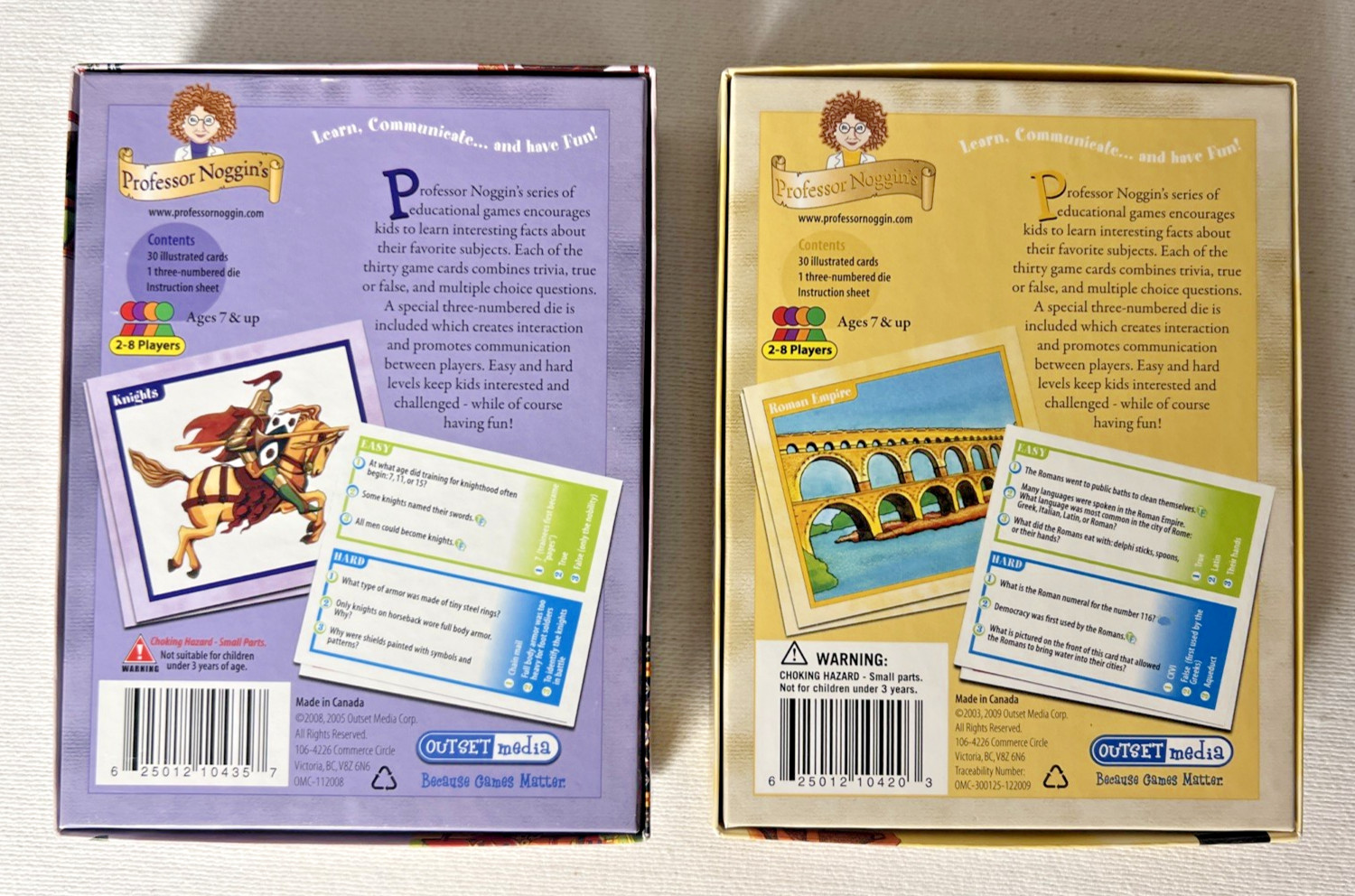 Professor Noggin’s MEDIEVAL TIMES & ANCIENT CIVILZATIONS Games, Complete