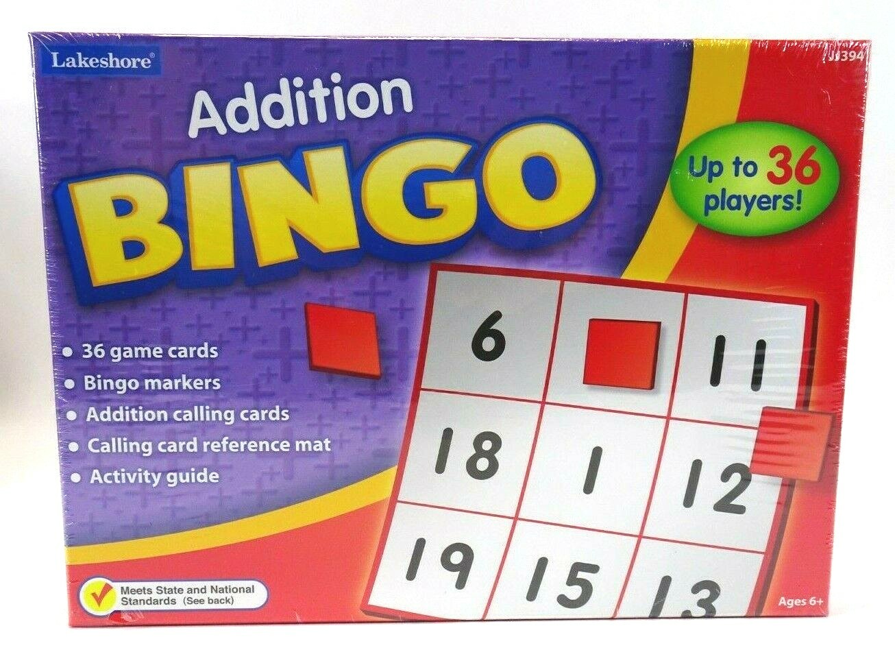 NIB Lakeshore Learning Division Bingo ‘Addition Bingo’ NEW FACTORY SEALED BOX