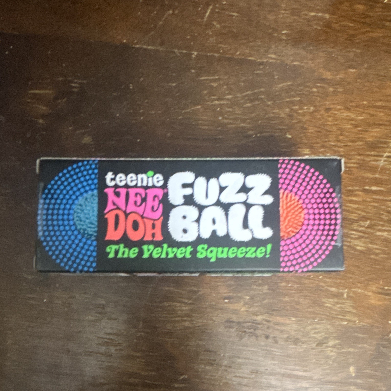 Nee Doh Teenie Fuzz Ball Velvet Squeezer Tactile Squeeze Toy, Multi-Color
