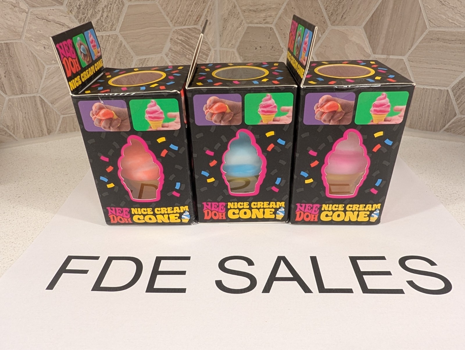 Nee Doh Nice Cream Cone 3 pack Bundle AUTHENTIC