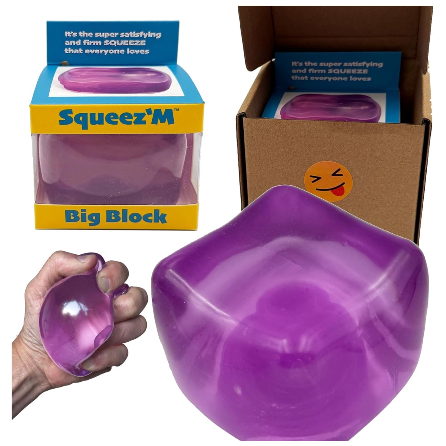Nice Berg – Giant Nice Cube – Sensory Squeeze Toy with a Super Solid Squish – A