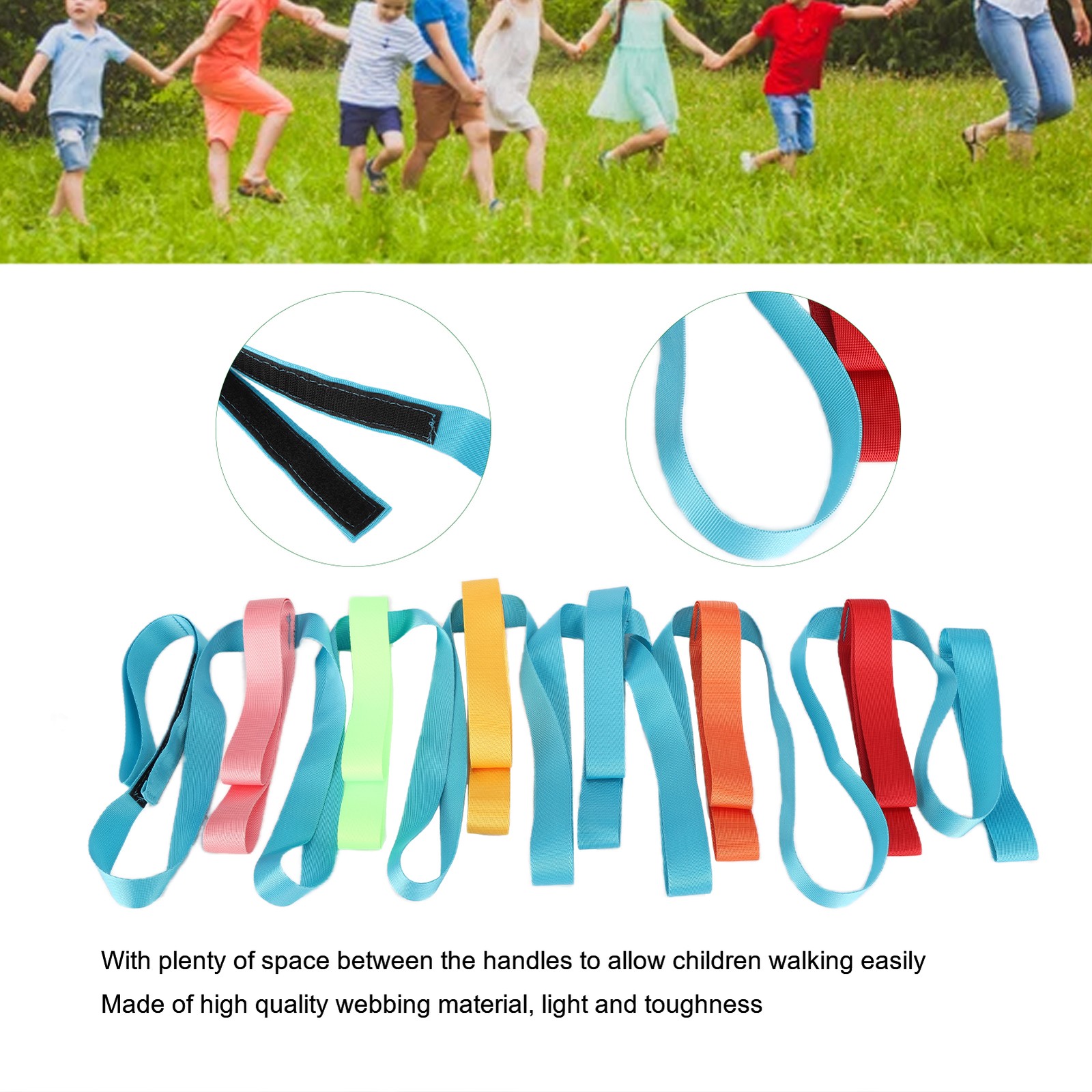Kids Walking Rope AntiLost Colorful Handles Children Safety Line Rope For Presch