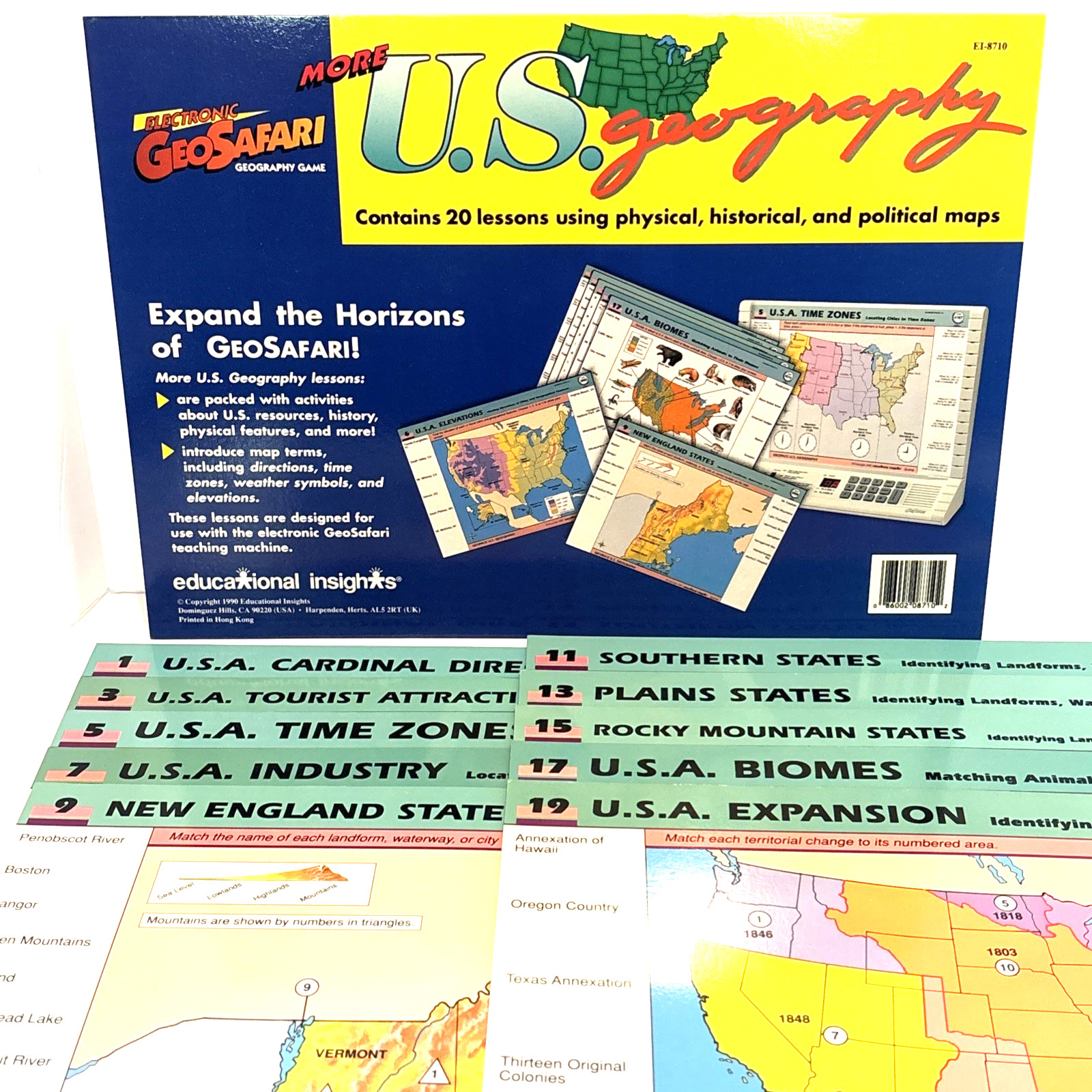 Vintage Electronic GeoSafari World & U.S. Geography Learning Game Lot Homeschool