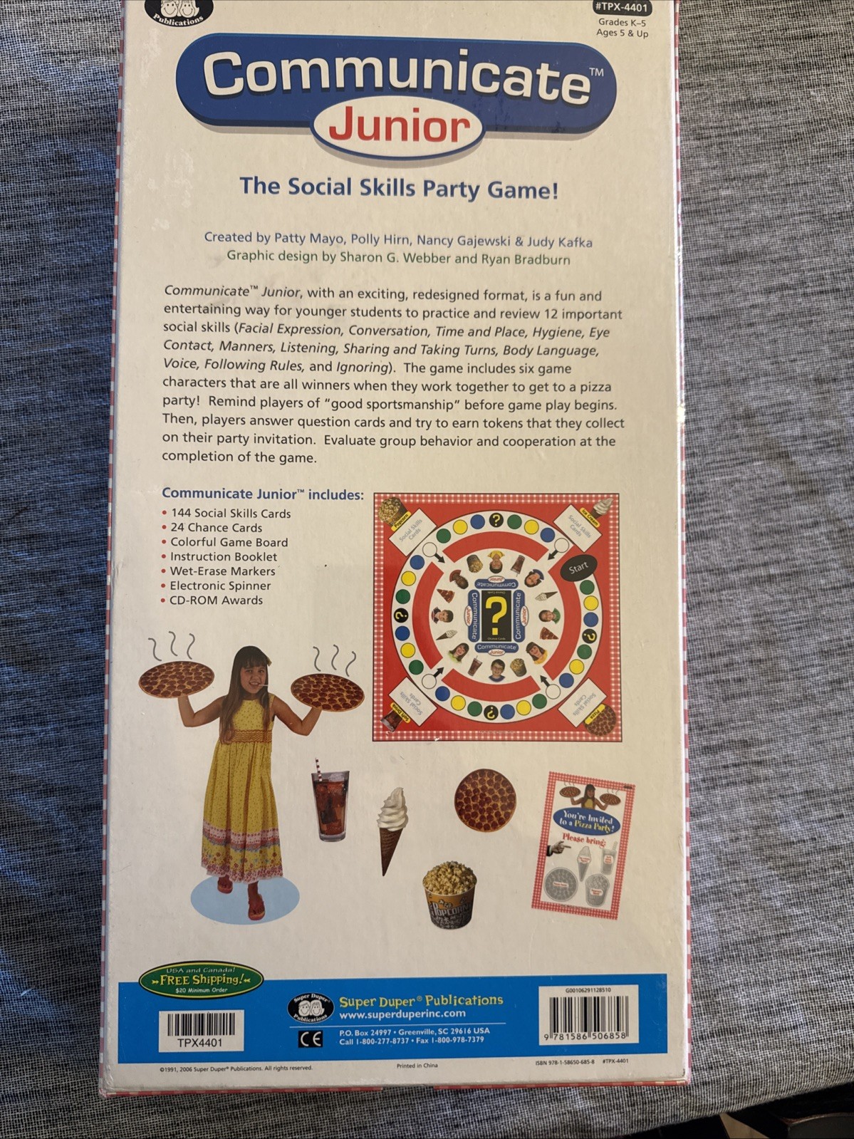 Super Duper Communicate Junior Board Game:Social Skills Pizza Party TPX4401 New