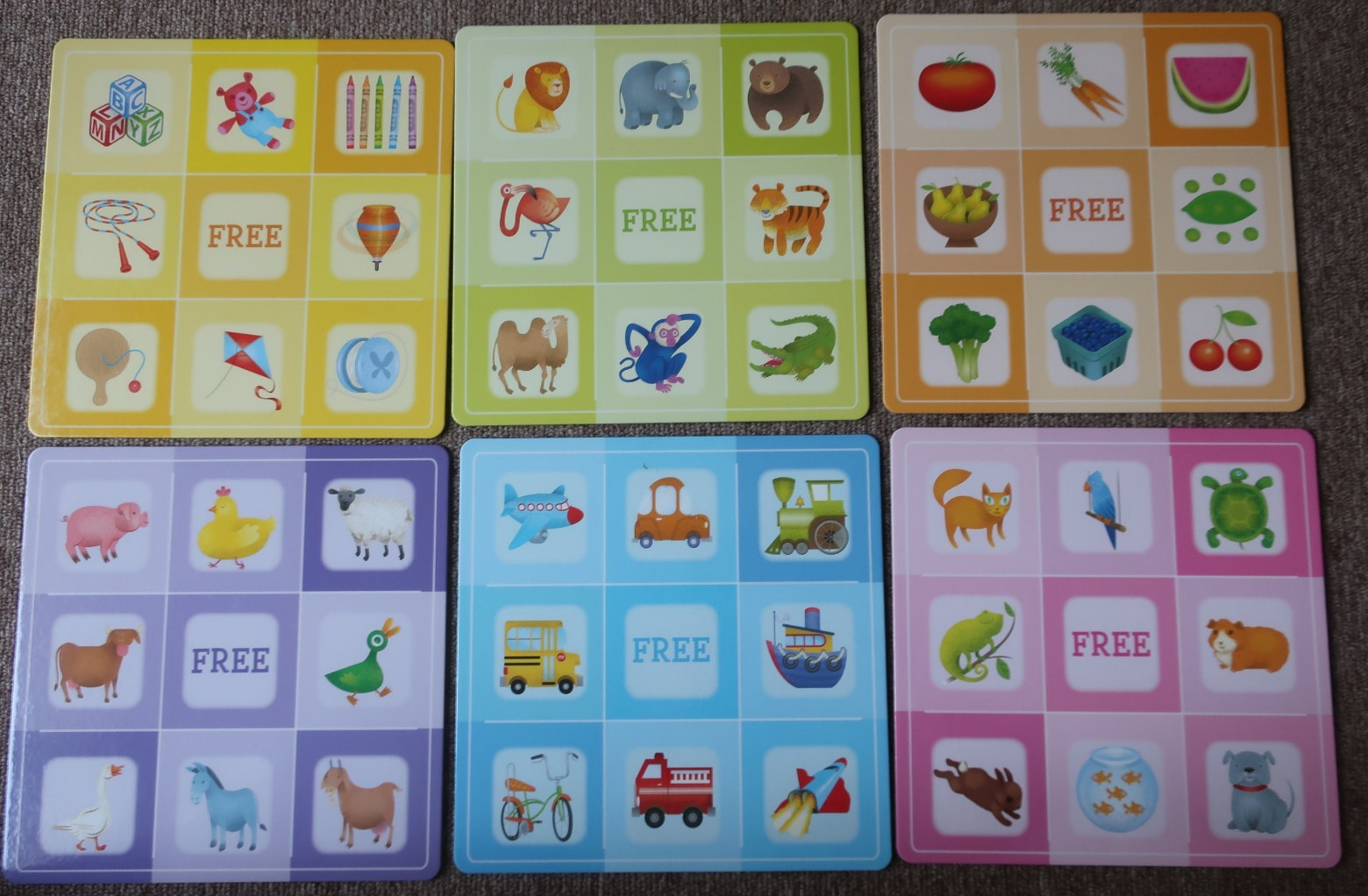 3 Pre-School Games; Things in My House, Lotto, Memory–All Complete