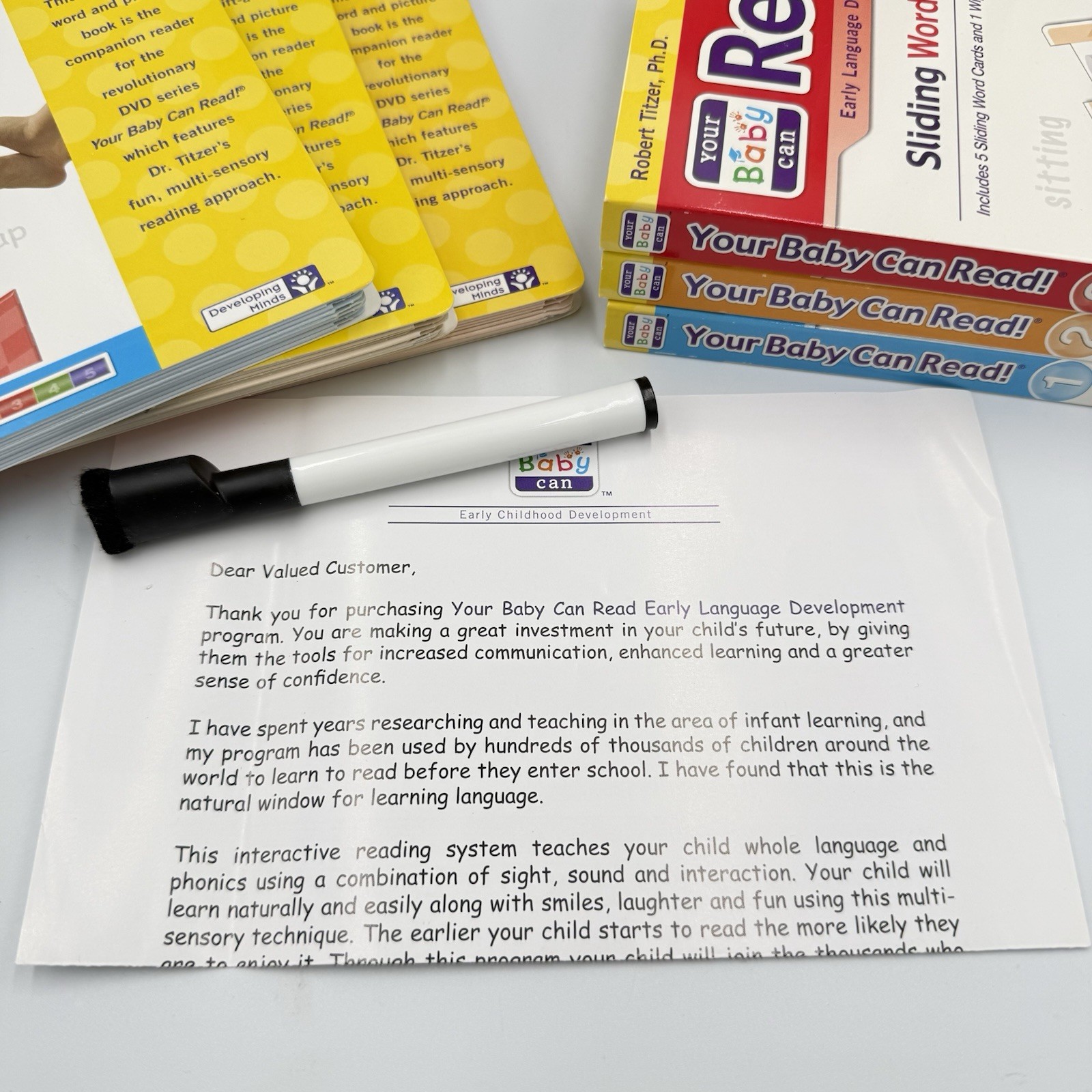 Your Baby Can Read Kit ENGLISH Reading System 3 DVDs 3 Books 15 Cards – COMPLETE