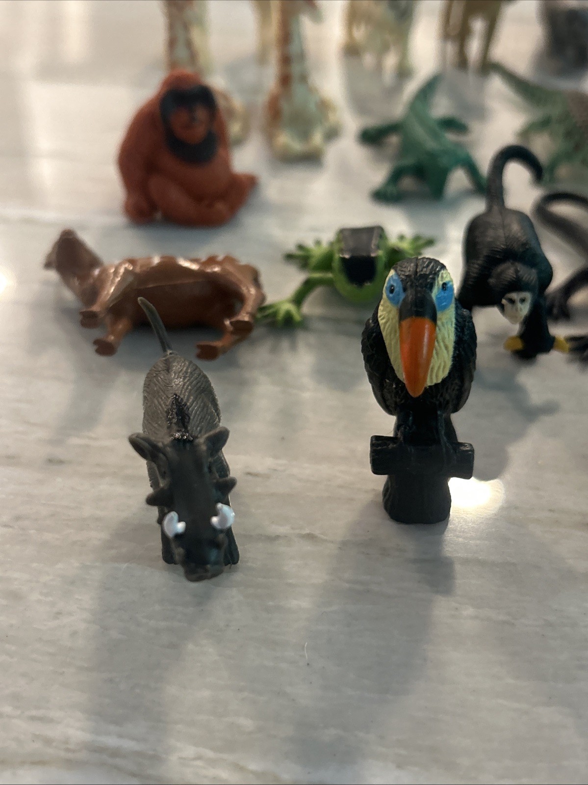 K&M Animal Plastic Figures Zoo Wild Animals Lot (32)