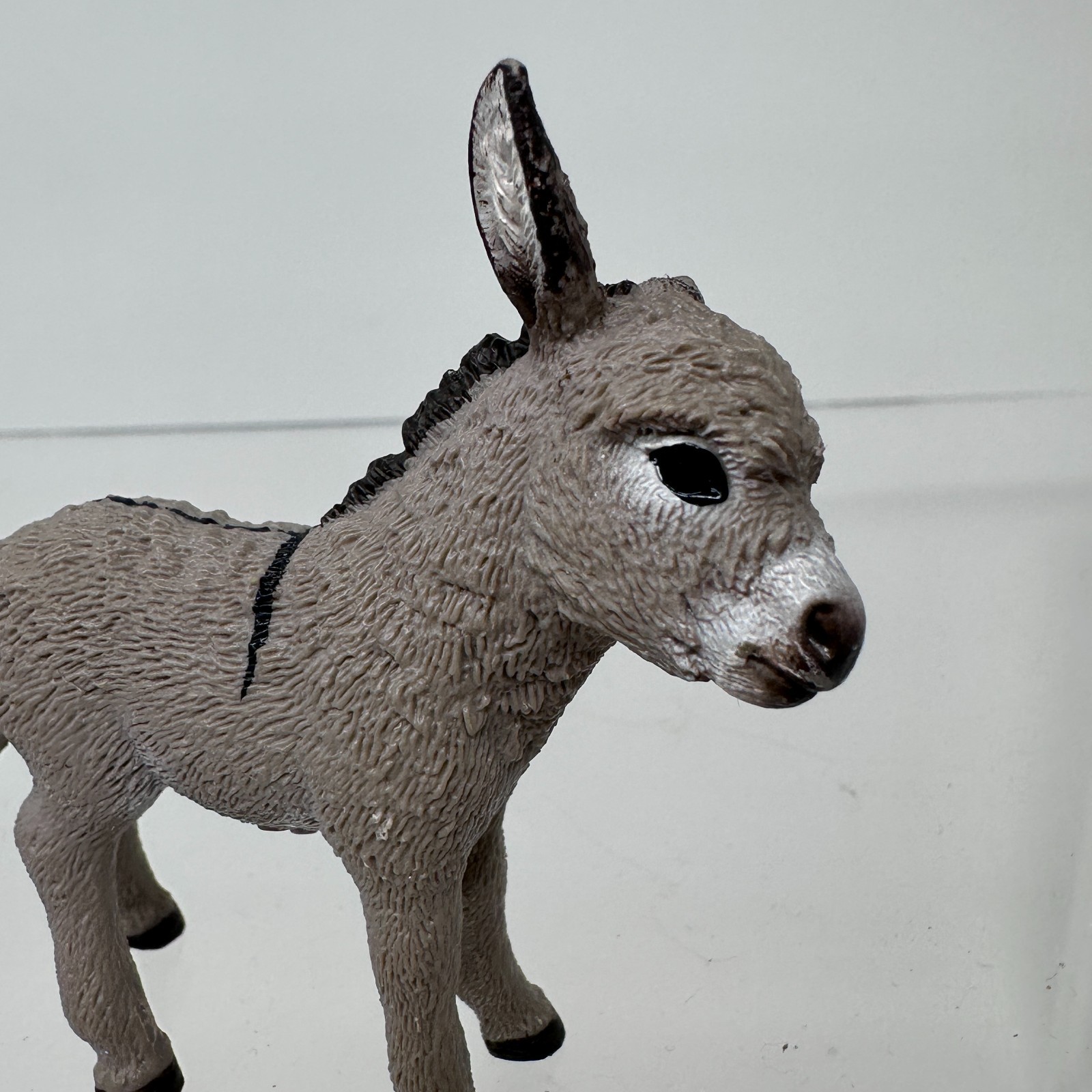 Schleich Donkey Foal Figure Gray Wildlife Zoo Baby Animal Figurine 2.5″ 2013
