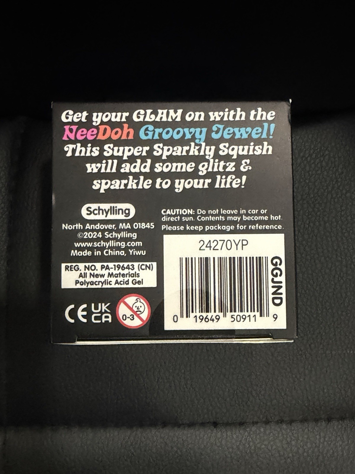 Authentic NeeDoh Schylling Blue Groovy Jewel Nee Doh Super Sparkly Squish NIB