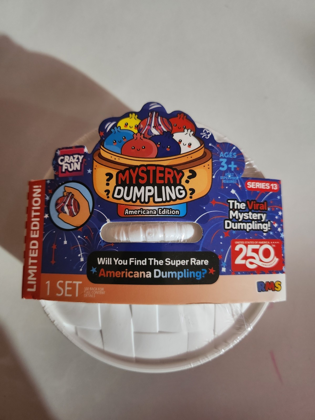 3 250th Anniversary RMS Americana Dumplings Red White And Blue Unopened