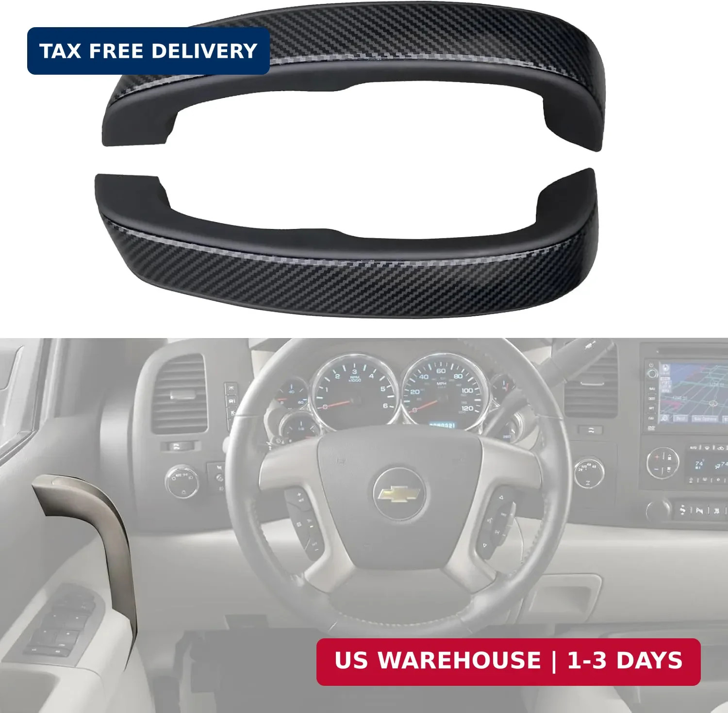 Pair Interior Door Pull Handle Armrest Inside Grab Handle Front Left&Right Side
