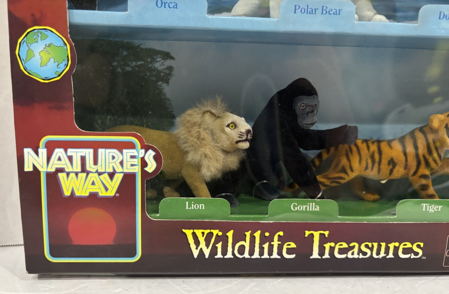 VTG 90’s Nature’s Way “WILDLIFE TREASURES” 9 Piece Animal Playset Totsy #57050