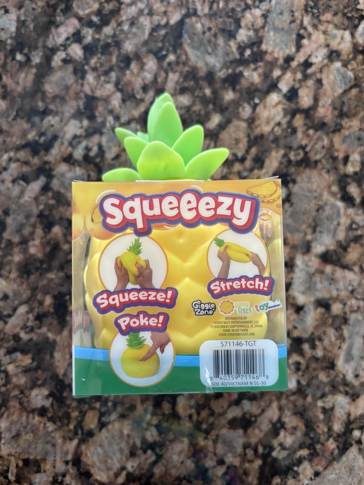 Sunny Days Squeeezy Pineapple – Stress Sensory Fidget Toy New & Sealed