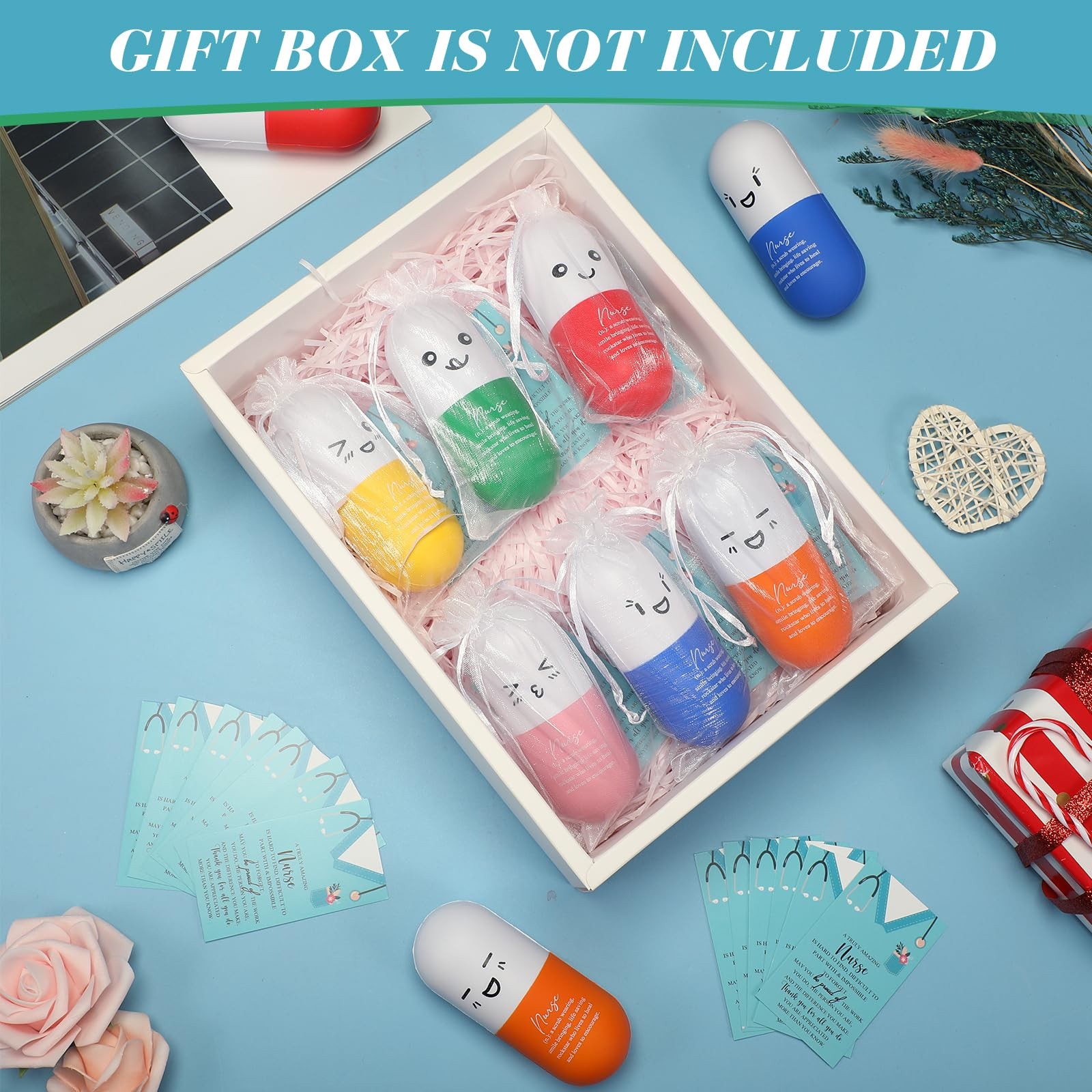 Shappy 24 Set Vitamin Pill Heart Stress Balls Relief Stress 2026 Cna Week Nurse