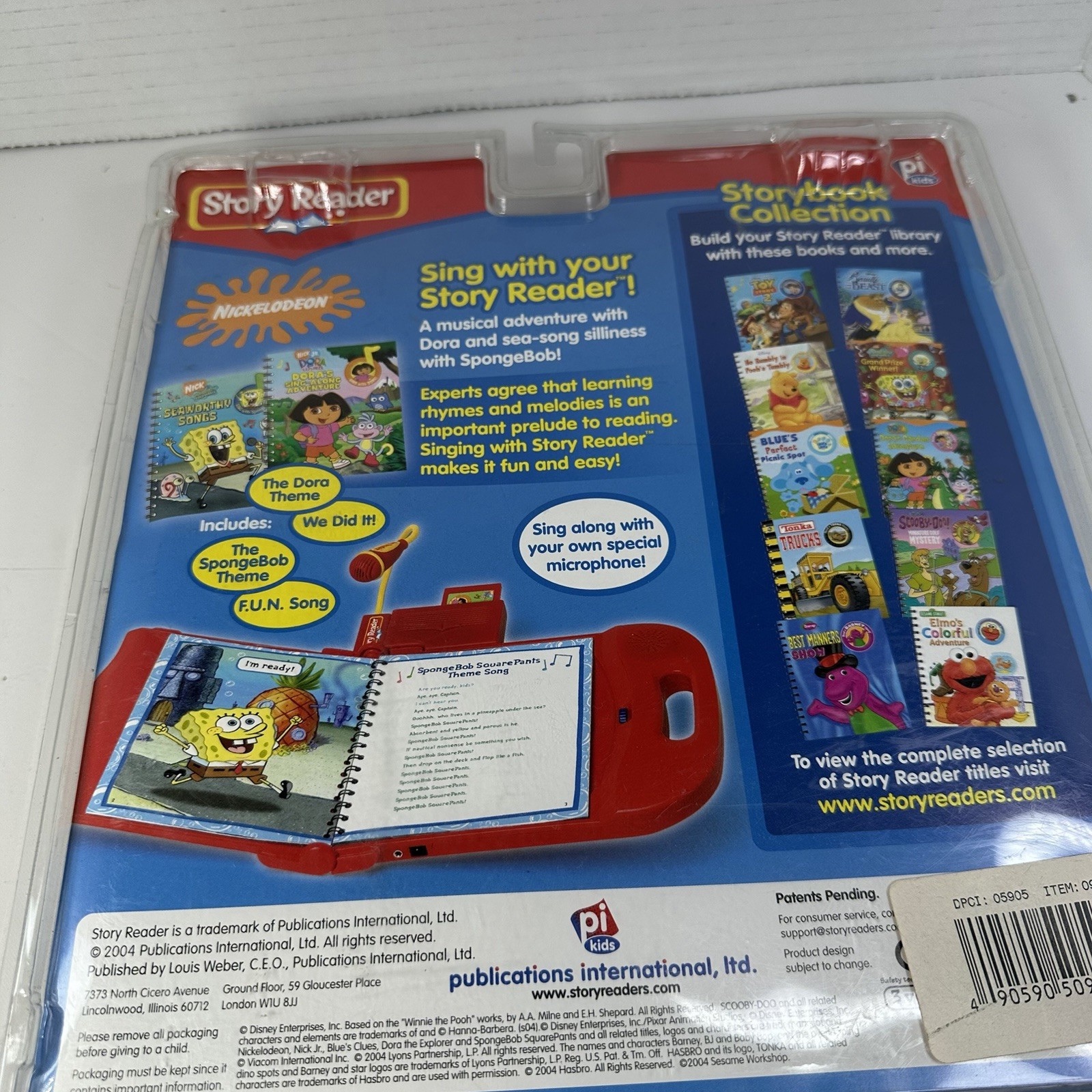 Y2K SpongeBob Dora The Explorer Story Reader 2 Songbooks and Microphone Set NEW