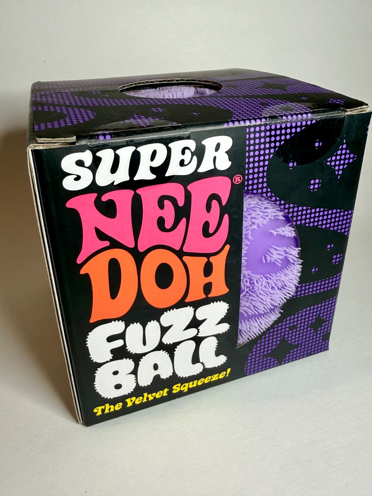 NeeDoh SUPER FUZZ Ball Purple Giant XL Fuzzy Squishy Toy 🔥 100% AUTHENTIC