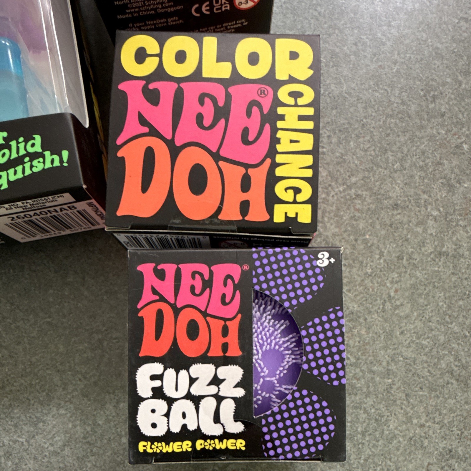 NeeDoh Sensory Toy Lot of 5, 1 Nice Ice Baby 1 Funky Pup 1 Color Change 1 Fuzz