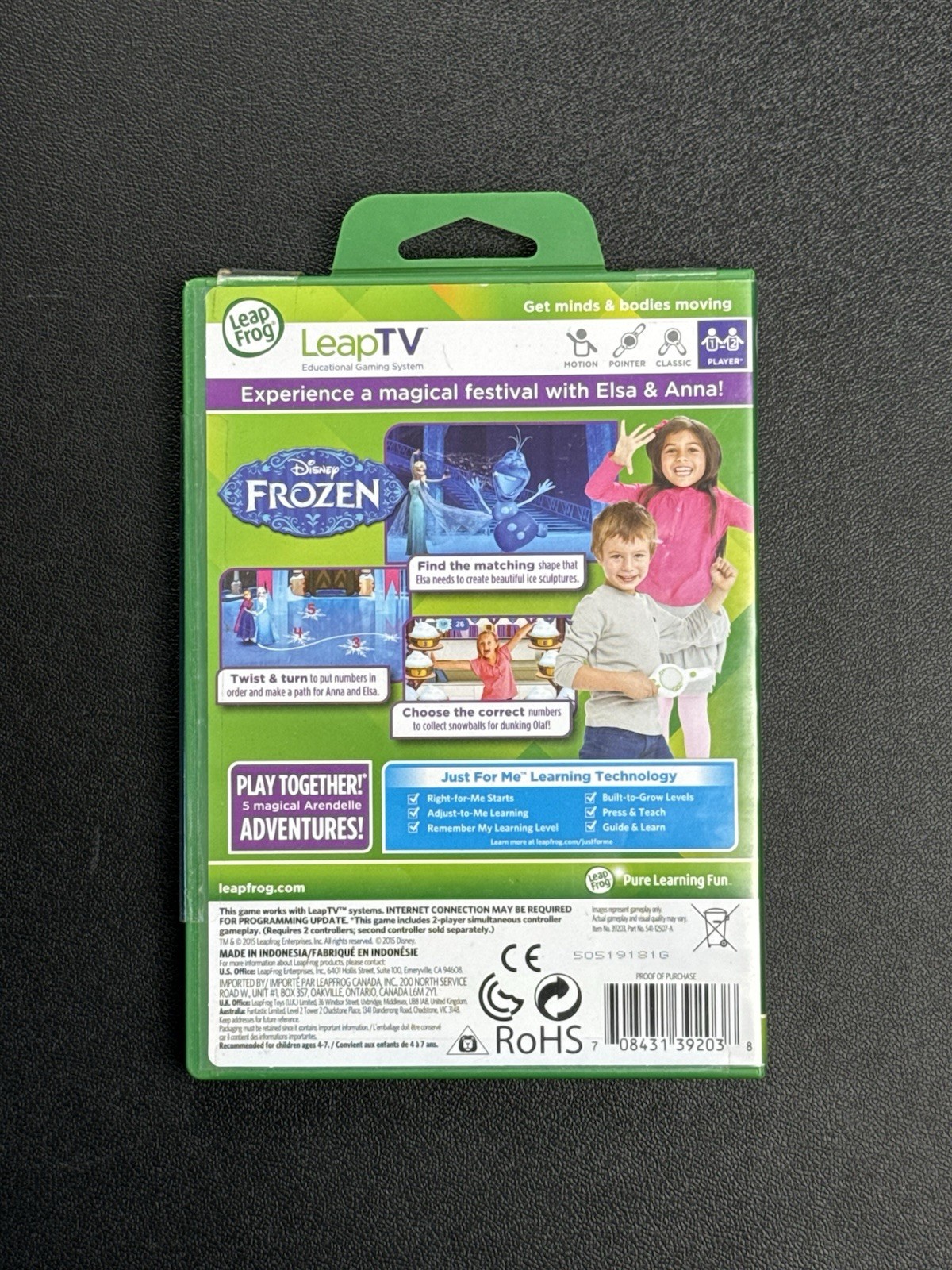 Leapfrog LeapTV Game – Disney Frozen – Math Pre-K 1st Grade Age 4-7 Years