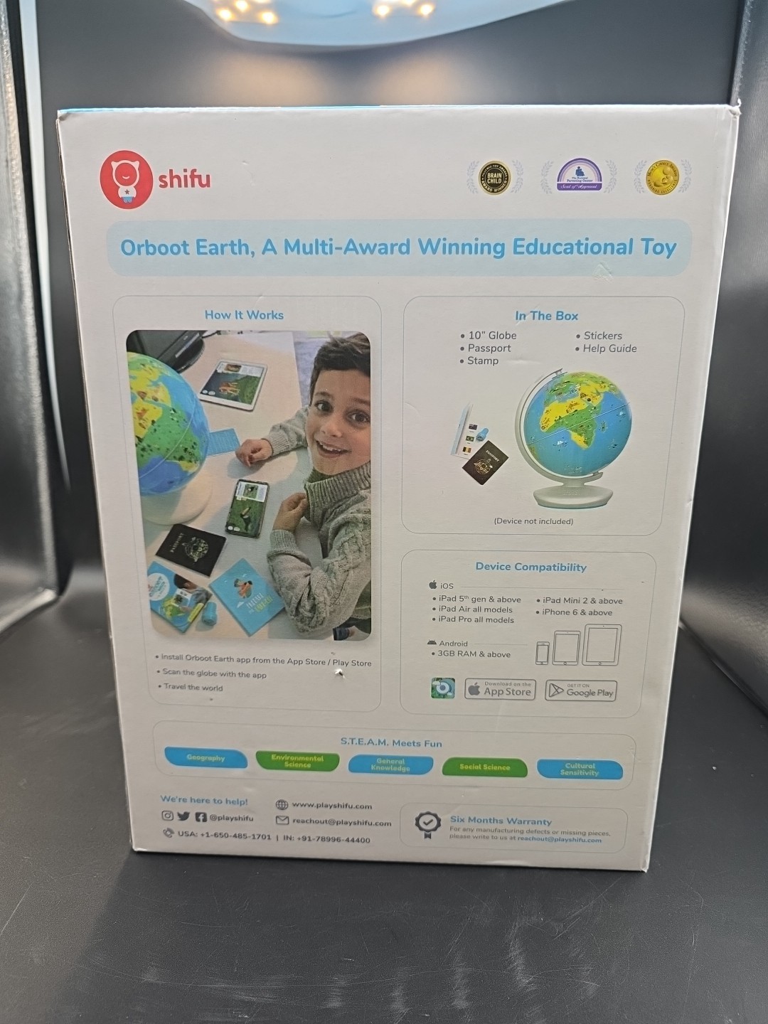 Orboot Earth by PlayShifu Augmented Reality Interactive Globe for Kids STEM Toy