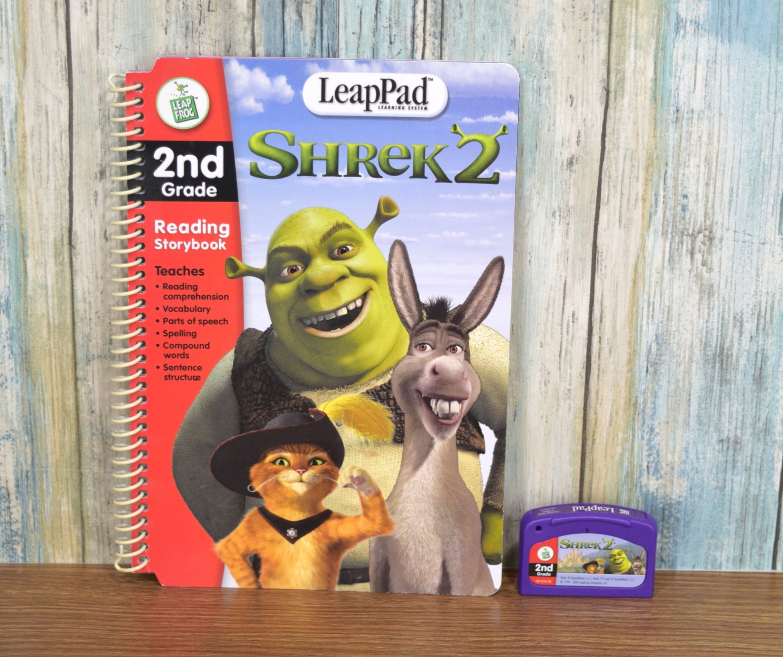 LeapPad Shrek 2 Educational Reading Story Book & Cartridge Tested